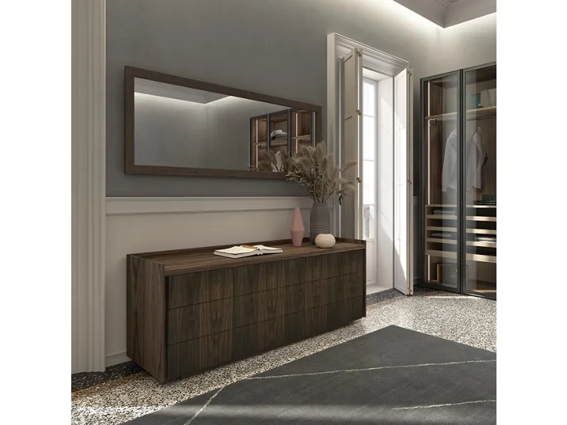 Comò Revo Night Dresser in listellare e legno massello di Riva1920