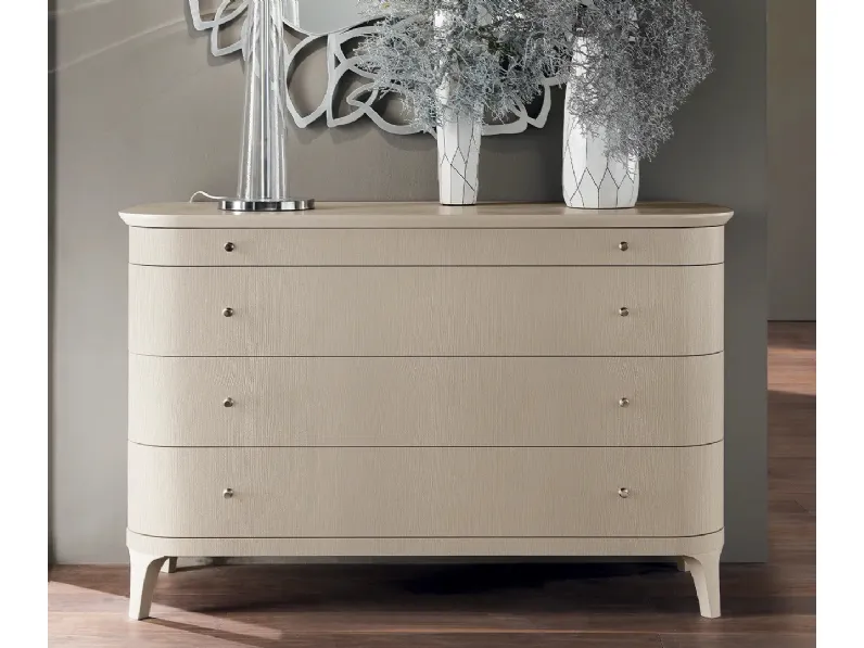 Comò Rosa Charme in legno di frassino laccato di Le Fablier