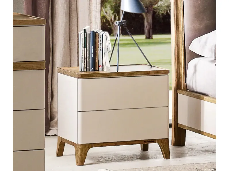 Comodino Samsara bicolore in laccato e Rovere di Le Fablier