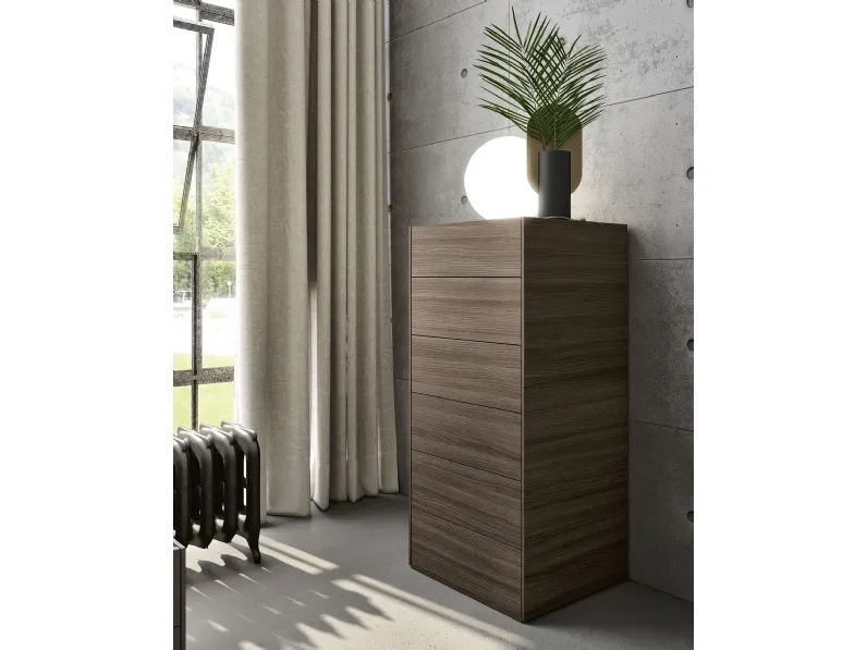 Cassettiera in finitura olmo dark Spalla 10 Basic di S75