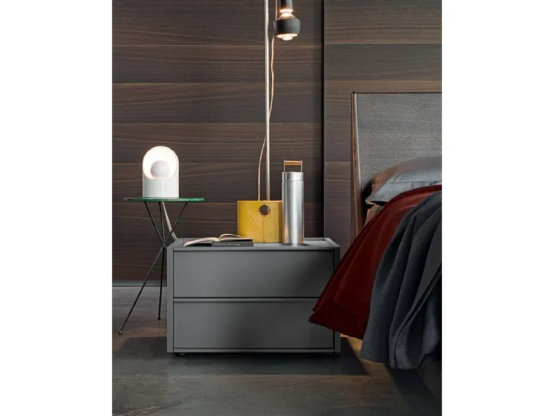 Comodino Square in legno laccato opaco di Giellesse