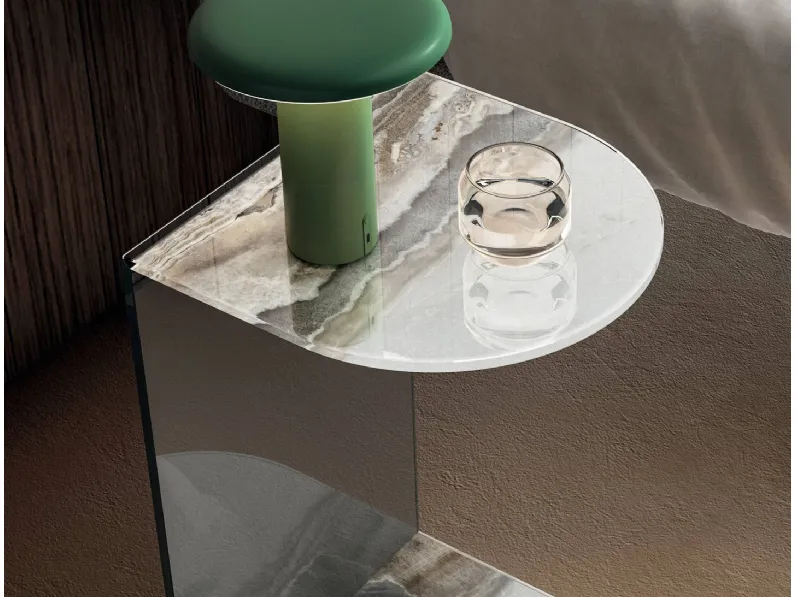 Comodino in vetro Tell di Lago
