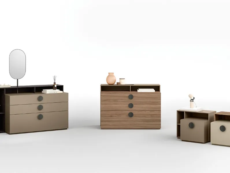 Gruppo Notte Tenone in laccato o melaminico di Cinquepuntozero