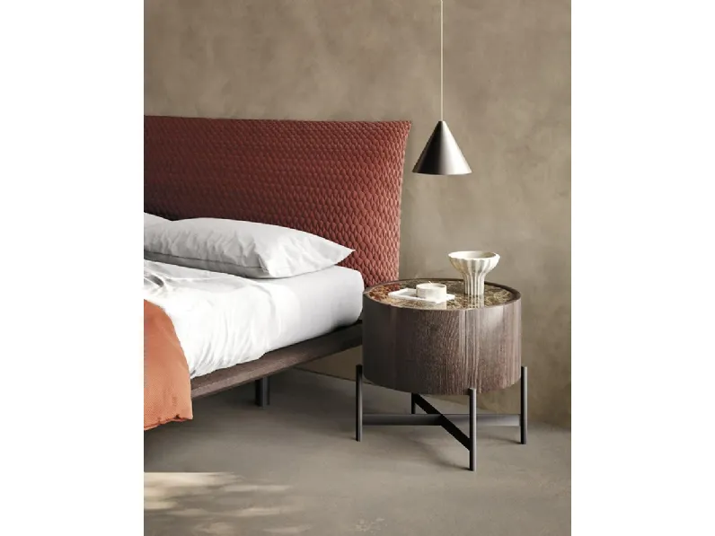 Comodino rotondo Tolo in legno di Mobilgam