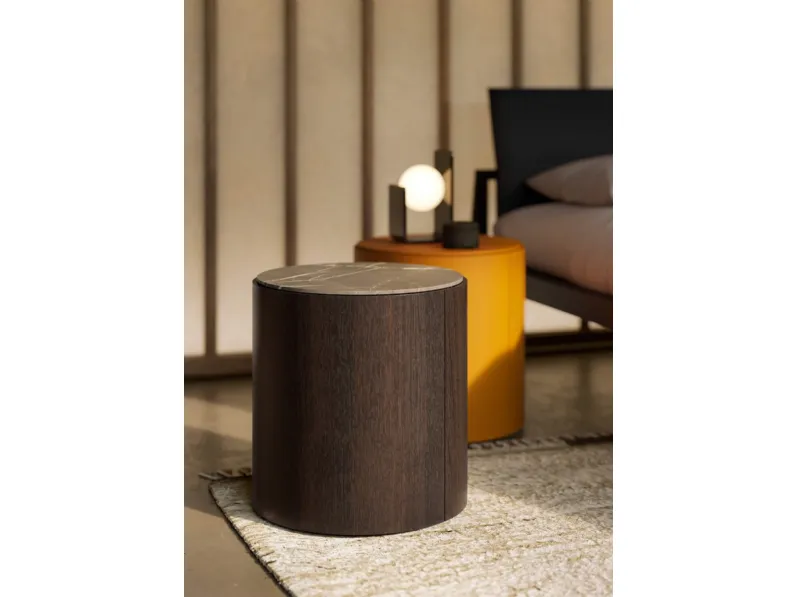 Comodino Top in rovere termotrattato di Lema