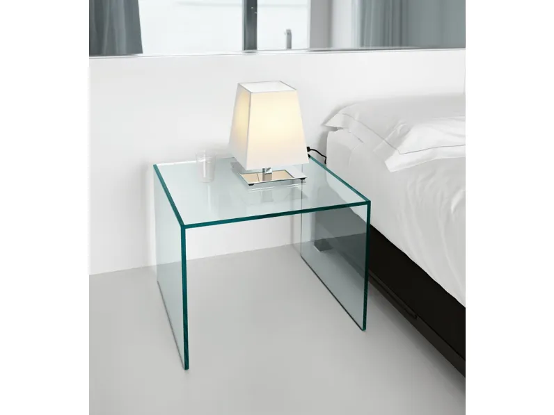 Comodino in vetro Trio di Tonelli