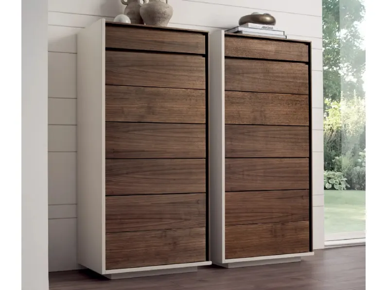 Cassettiera Vertice in noce canaletto di Le Fablier