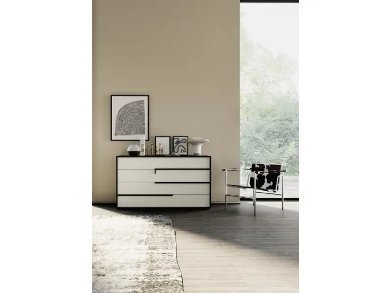 Comò York in laccato opaco di Mobilgam