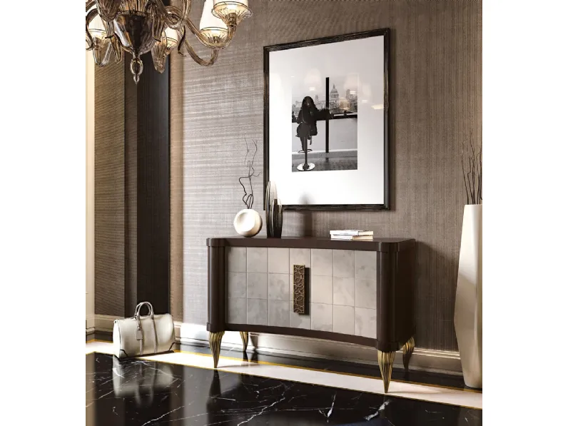 Comò Aura Zircone in legno e tessuto di Valderamobili