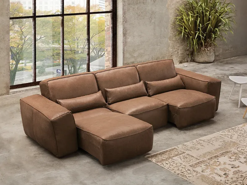 Divano con penisola Cortina di Delta Salotti