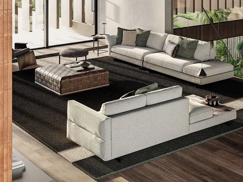 Salotto in tessuto imbottito Davis Swing di Frigerio