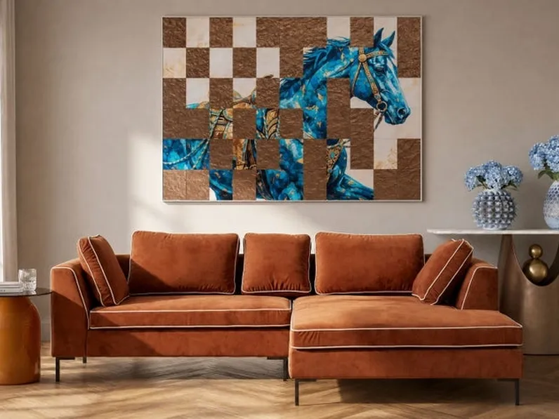 Divano con penisola Gianni Pipe di Kare Design