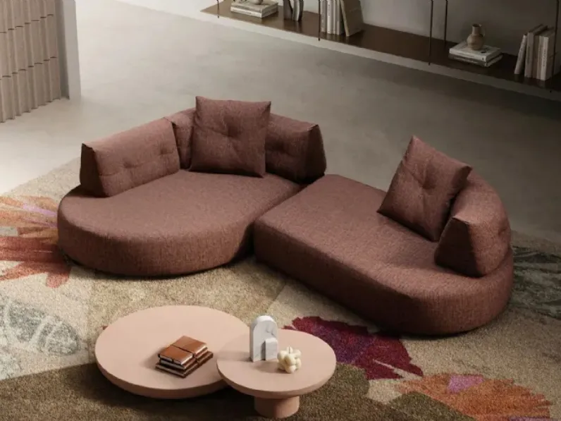 Divano con penisola Lotus di Doimo Salotti