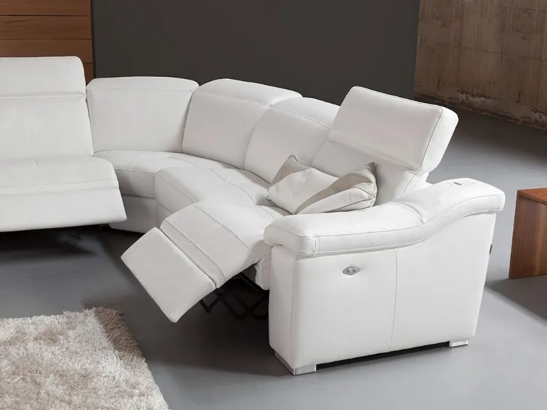 Divano relax in pelle Matteo di Delta Salotti