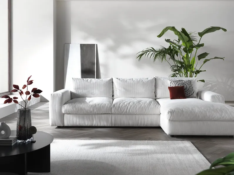 Divano letto con penisola Nido di Delta Salotti