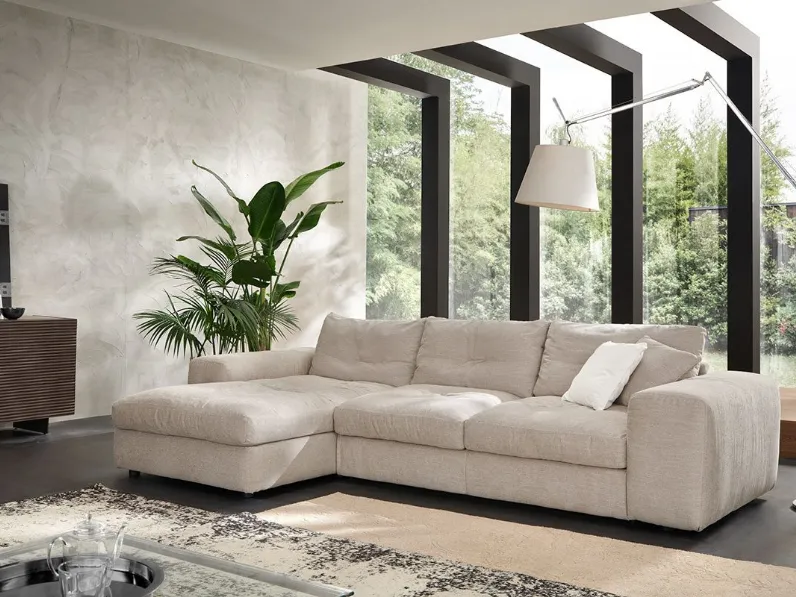 Divano letto con penisola Nido di Delta Salotti