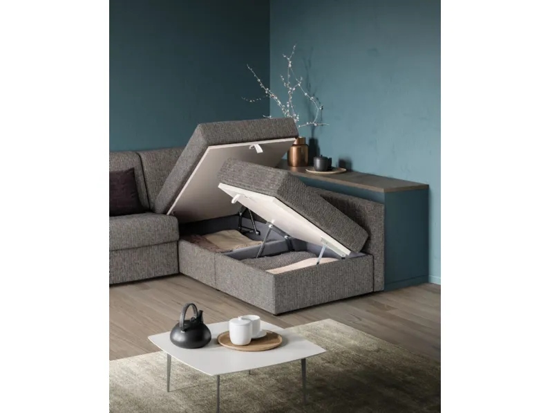 Divano letto con penisola contenitore Park di Confort Line