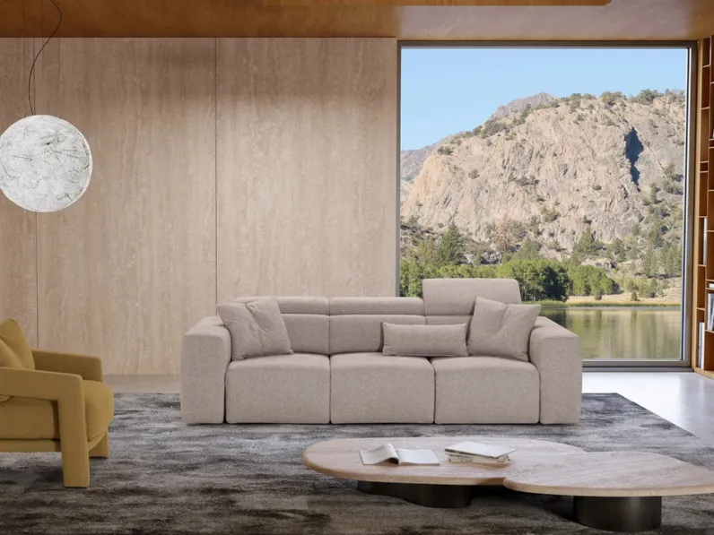 Divano relax Saky con sedute estraibili di Kermes divani