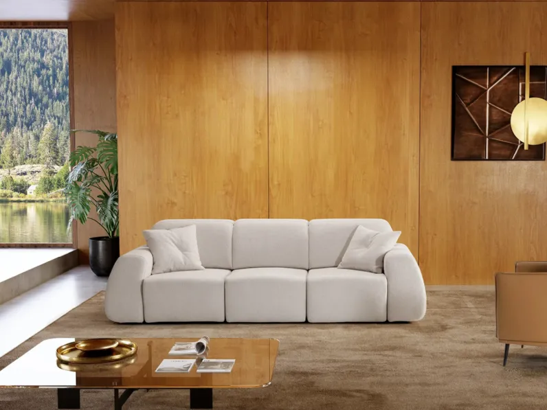 Divano lineare con sedute estraibili Tobu di Kermes divani