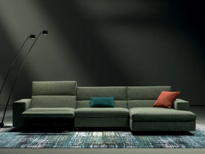 Divano relax con penisola Vision di Biba Salotti