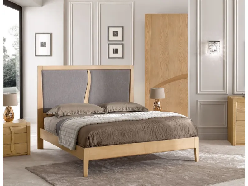 Letto in frassino con testiera 3289-A di Zanini