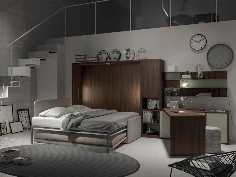 Letto a scomparsa Block System Comp 266 di Tumidei