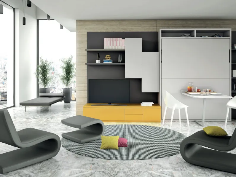 Letto a scomparsa Composizione G03 di Molteni Home Revolution