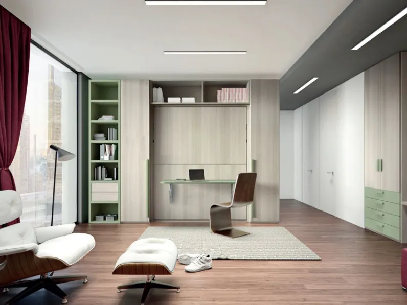 Letto a scomparsa Composizione G12 di Molteni Home Revolution