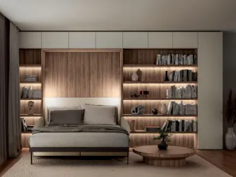 Il letto a scomparsa Diana 02 di Clei unisce design e praticità.