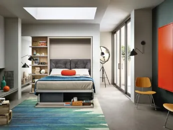 Il letto a scomparsa Oslo 01 di Clei unisce design e funzionalità in un unico mobile.