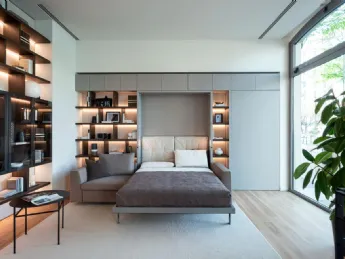 Letto a scomparsa Tonale 01 di Clei: design salvaspazio senza rinunce.