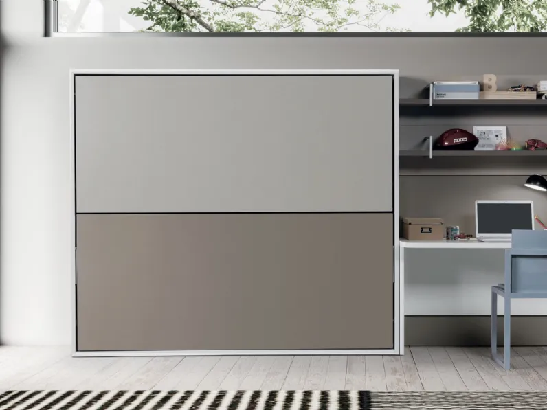 Letto a scomparsa Trasformabile Castello in laccato opaco di Tagliabue Mobili