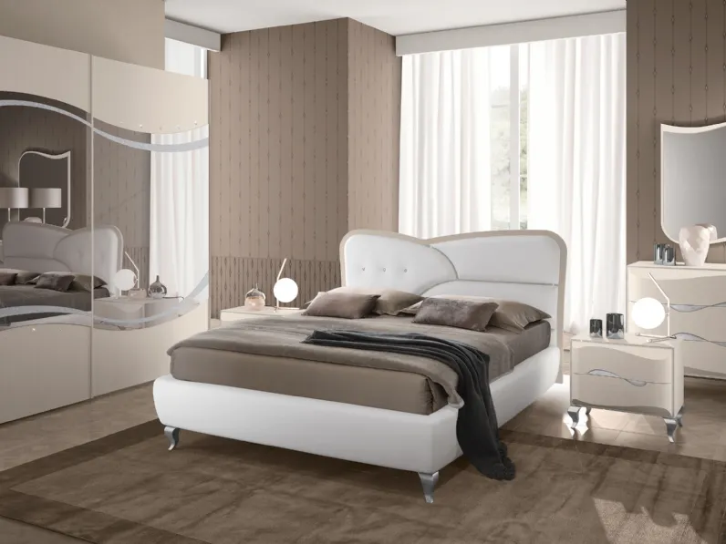 Letto in ecopelle Dolly di Adriatica