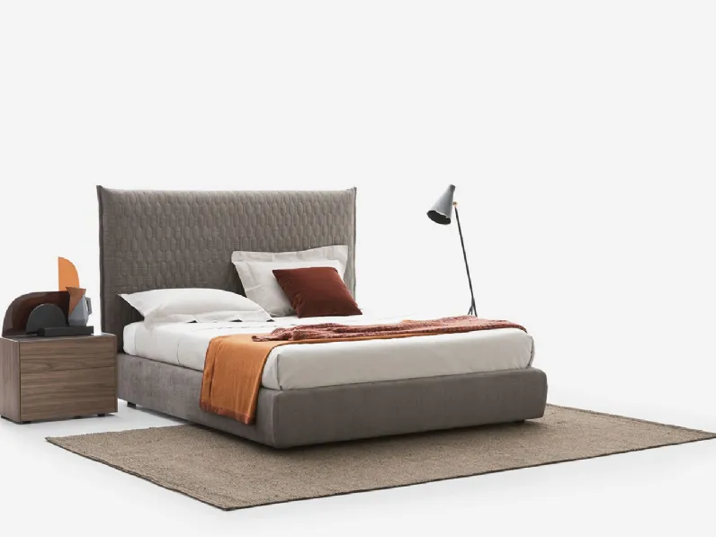 Letto in tessuto con contenitore Allen 2 di Alf Da Frè