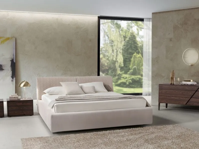 Letto Quintastrada in tessuto di Alpa Salotti