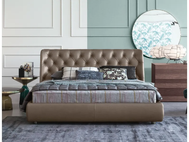 Letto in pelle Alpha di Flexteam