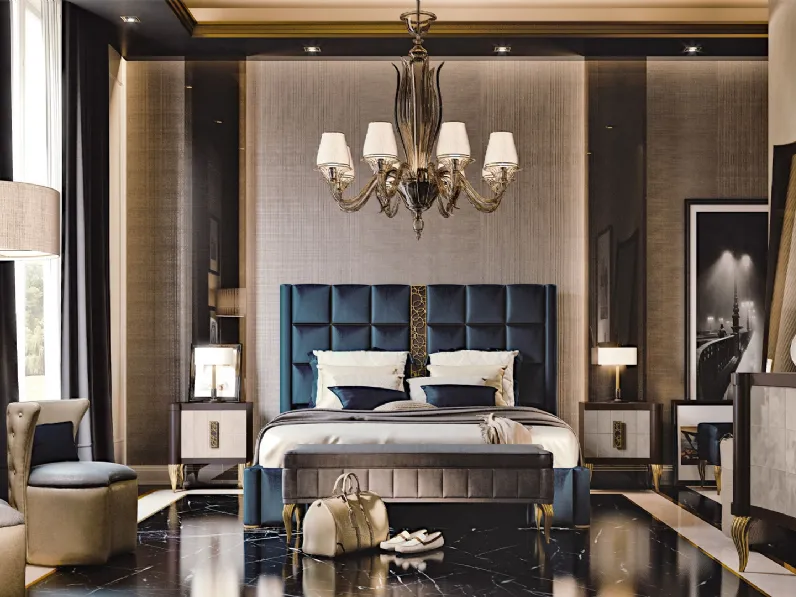 Letto imbottito Aura Ambra di Valderamobili