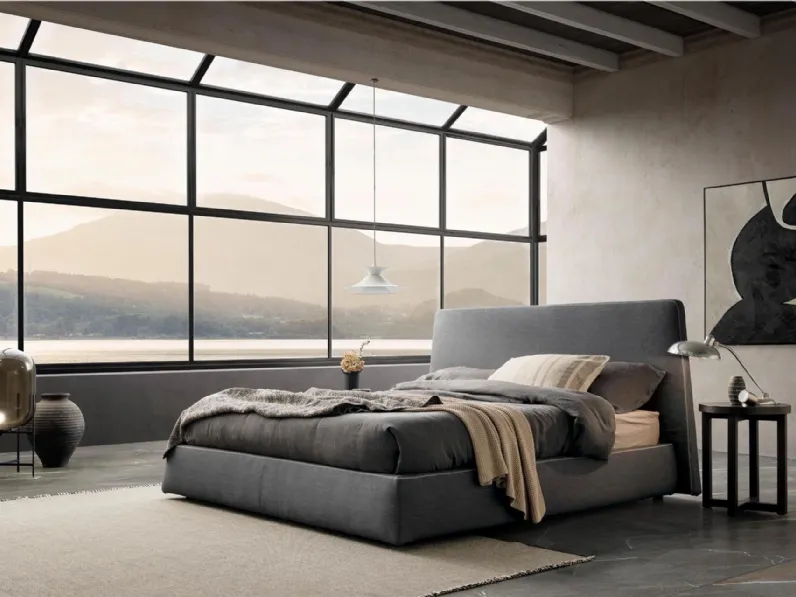 Letto in tessuto con testiera Andromeda di DHome
