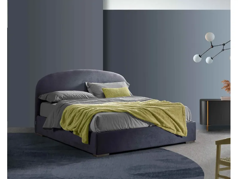 Letto in tessuto con testiera Andromeda di Lettissimi