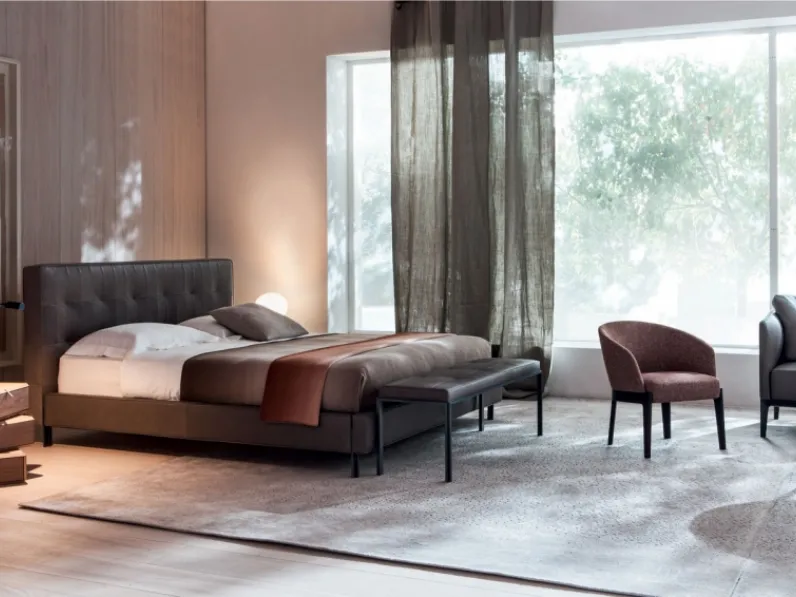 Letto in pelle Anton di Molteni&C