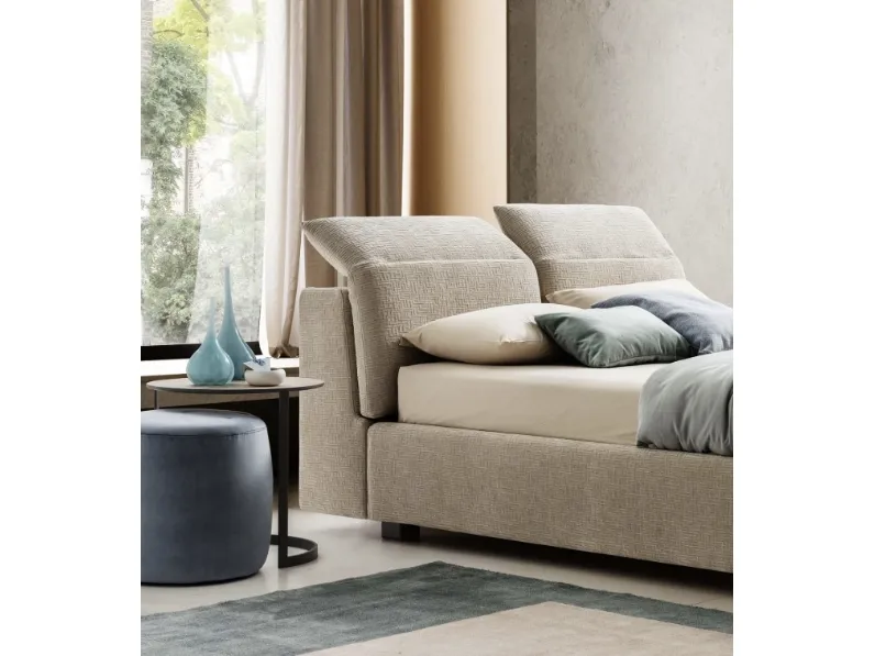 Letto in tessuto imbottito con testiera reclinabile Apollo di Le Comfort