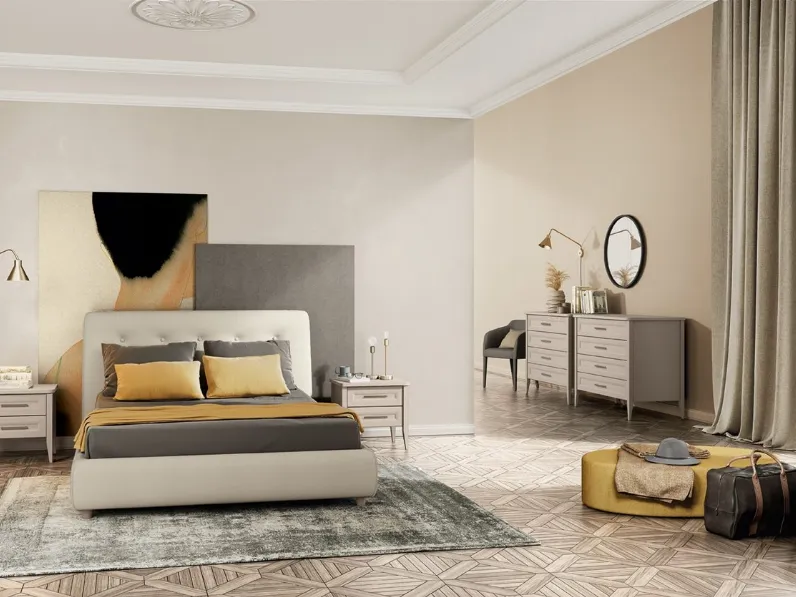 Letto Arcadia Adagio in tessuto imbottito di Colombini Casa