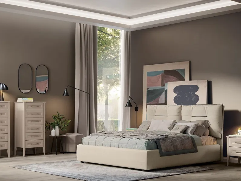 Letto Arcadia Kiss in tessuto imbottito di Colombini Casa