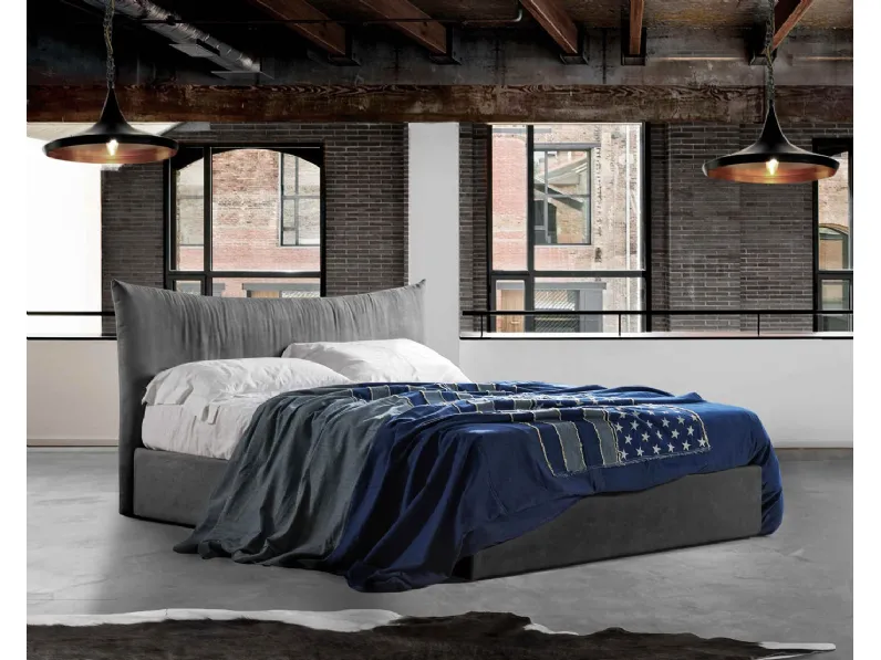 Letto in tessuto imbottito Aries di Lettissimi
