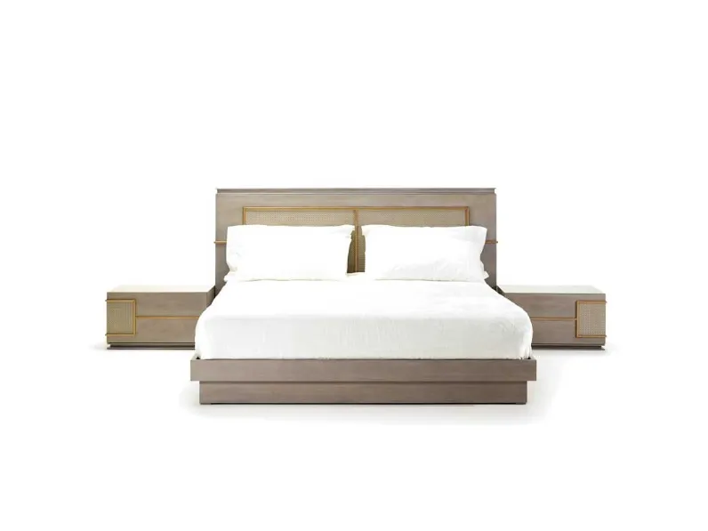 Letto in legno con testiera Art I090 di Vittorio Grifoni