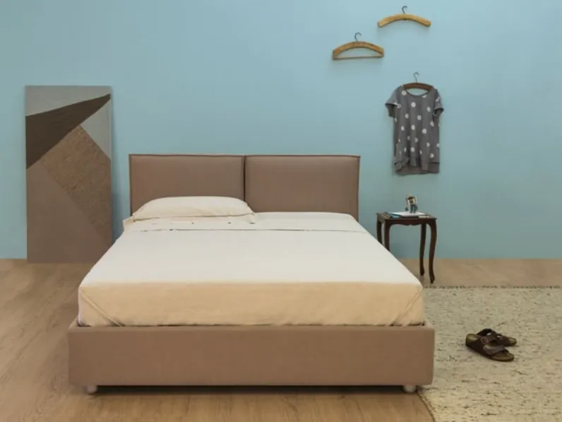 Letto in tessuto con box contenitore Sadira di Art Salotti