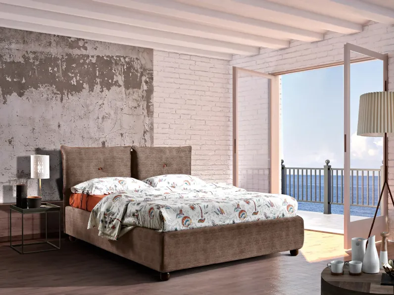Letto imbottito Clay di Artigianaletti