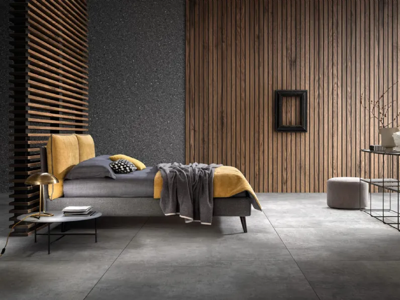 Letto in tessuto con testiera regolabile Arty di Bside