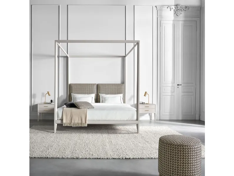 Letto a baldacchino in legno e tessuto Aspen di Tosconova