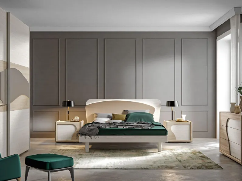 Letto Aurora finitura effetto legno di Dal Cin